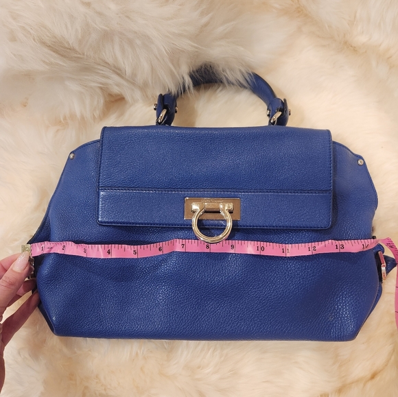 Salvatore Ferragamo leather blue medium bag - Picture 6 of 8